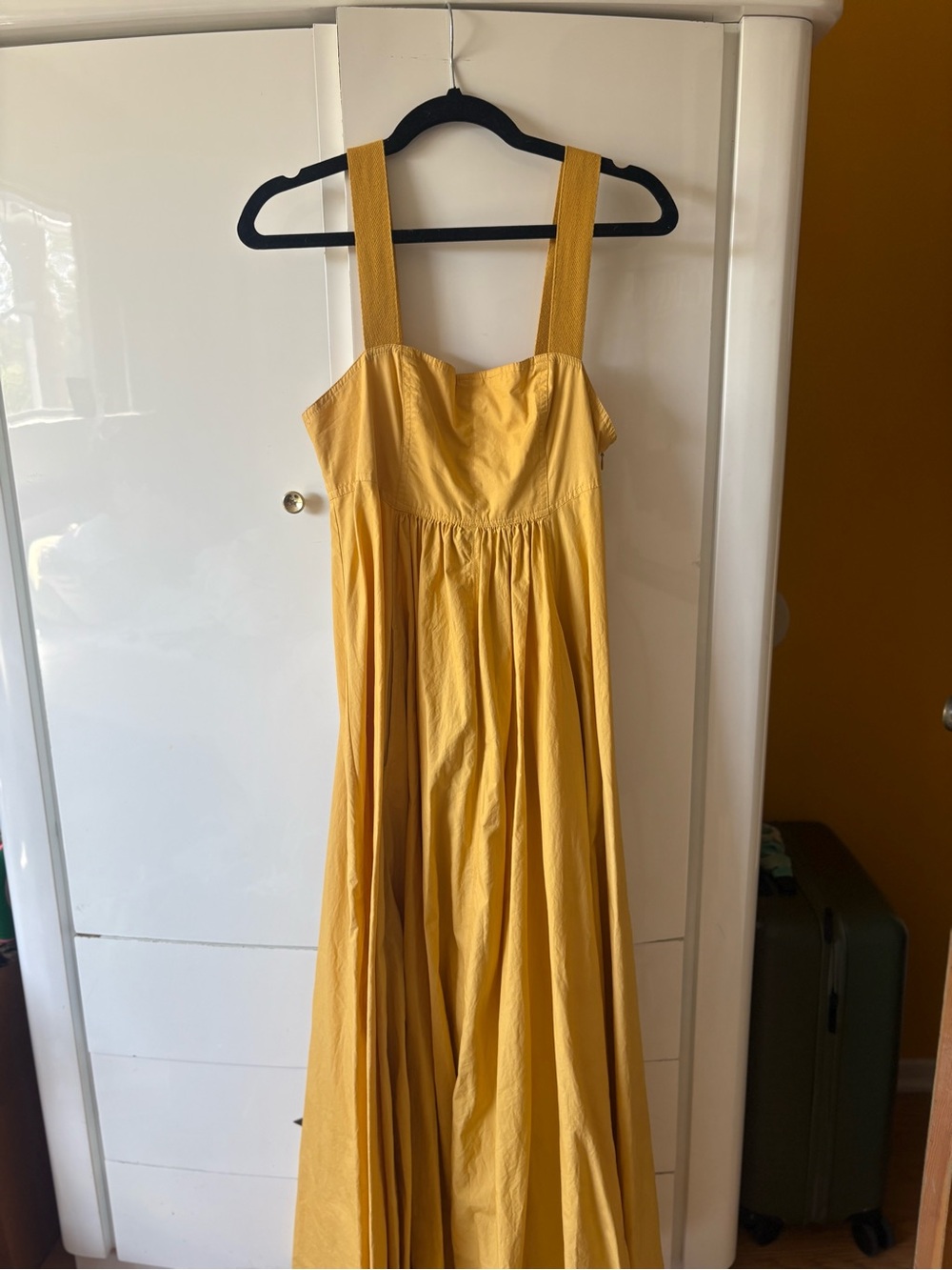 Urban Outfitters Mustard Yellow Maxi Dress with Wide Straps